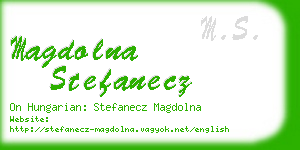 magdolna stefanecz business card